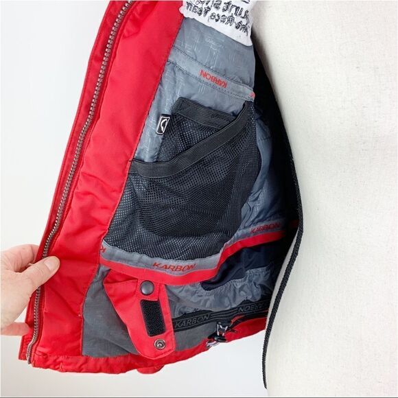 Karbon Mount Snow Ski Team Custom High Performance Ski Snowboard Jacket Sz 12 - Picture 9 of 12